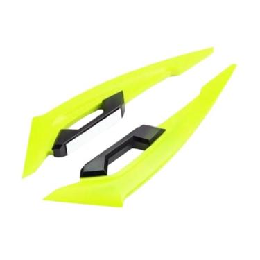 Imagem de JicSuXi 2 peças de asas de motocicleta, carenagem frontal, acessórios universais de modificação de garagem, decoração de asa de vento fixa para motocicleta, Amarelo