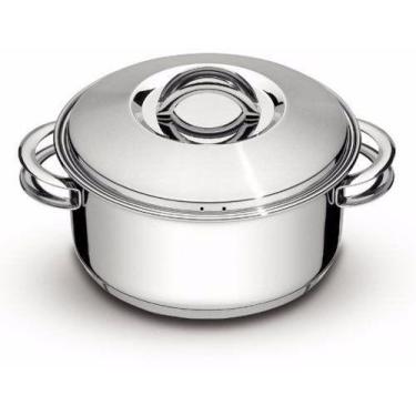 Imagem de Caçarola Inox Rasa Solar 28cm 7,13 litros Fundo Triplo Tramontina, Pra
