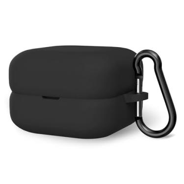 Imagem de Geekria Capa de silicone compatível com Sony LinkBuds Fit WF-LS910N, fones de ouvido sem fio verdadeiros, capa protetora para fones de ouvido com gancho para chaveiro, porta de carregamento acessível