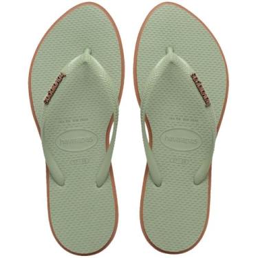 Imagem de Chinelo Havaianas Slim Point Logo em Metal Tamanho - 37-38