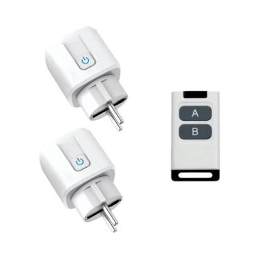 Imagem de Plugue Inteligente Universal Com Controle Remoto Mini Tomada Elétrica 