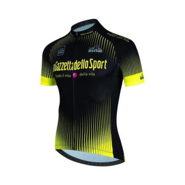 Imagem de Camisa de Ciclismo Masculina Leve e Sem Costura Aero Tour Giro d'Itali