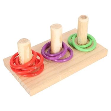 Imagem de Brinquedo de Treinamento de Pássaros, Anéis de Empilhamento de Pássaros Interativos Coloridos Brinquedo de Inteligência para Pássaros Engraçados para Pássaros Pequenos a Médios