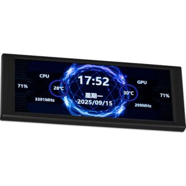 Imagem de Thermalright Monitor de PC Trofeo Vision LCD AIO de 6,8 polegadas, tela USB tipo C para monitoramento de hardware em tempo real, com temas predefinidos e faça você mesmo para capa de PC/CPU Cooler