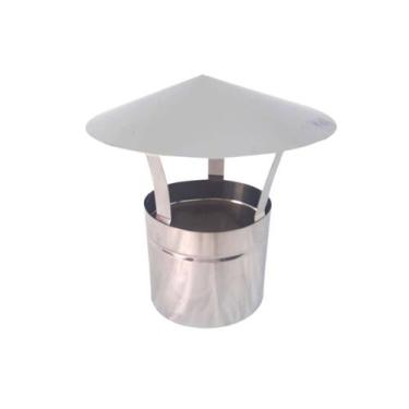 Imagem de Chapéu Chinês Para Chaminé 6 Polegadas Inox 430 Brilhante - INOX LAURI