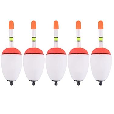 Imagem de Bóia de Pesca, Fácil de Transportar, Alta Sensibilidade, Bóia Flutuante, Boia de Pesca, Material de Espuma EVA, Formato Oval, Pacote de 5, Boia de Pesca No Cais (20g)