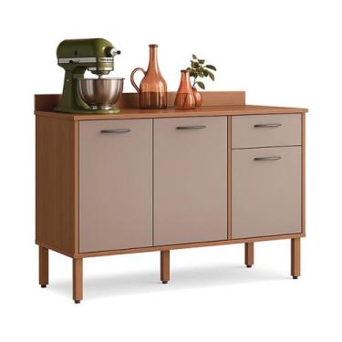 Imagem de Balcão Nicioli Paolla com 3 Portas e 1 Gaveta, IPE/FENDY