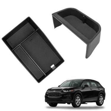 Imagem de Sinminou Organizador de console central compatível com acessórios internos Honda HR-V 2023-2026, bandeja de apoio de braço e caixa organizadora de painel, serve para telas Honda HRV de 7 e 9 polegadas