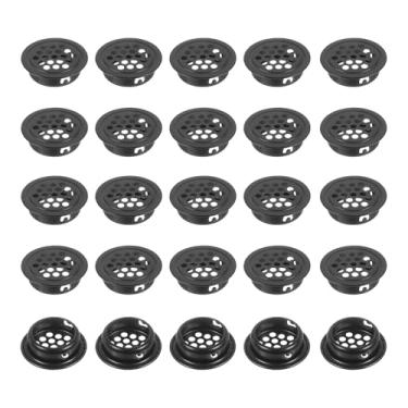 Imagem de PATIKIL Saídas de ar circulares de 35 mm, 25 peças de aberturas planas de malha redonda de aço inoxidável, painel duplo, grade de orifício de malha redonda para banheiro, cozinha, guarda-roupas