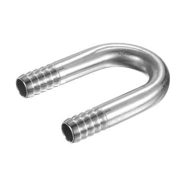 Imagem de PATIKIL Acessórios de farpa de mangueira de 16 mm x 5/20.3 cm (16 mm), 1 peça de conector de junta em forma de U de aço inoxidável 304 emenda de metal com encaixe farpado