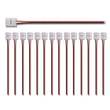 Imagem de Conectores de fita de LED de 15 pinos 8 mm, conectores de faixa de LED AWSOM para SMD3528 de fita de LED de cor única