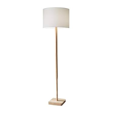 Imagem de Adesso Luminária de chão Ellis 4093-12, 148 cm, 150W incandescente/CFL, madeira de borracha natural, 1 lâmpada de madeira