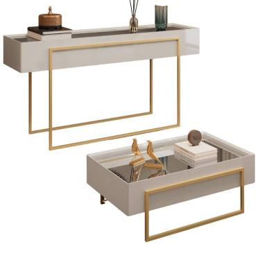 Imagem de Aparador E Mesa Centro Kika Pes Metal Kika DJ MOVEIS