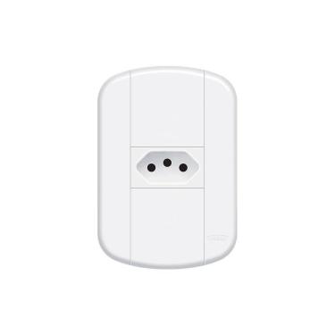 Imagem de Tomada Fame Blanc+ 2P+T 20A com Placa 4x2 Branca