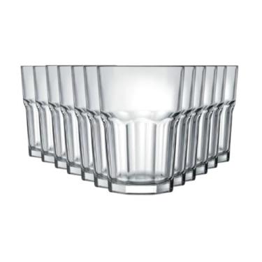 Imagem de Jogo 12 Copos de Vidro Grosso Resistente Linha Jade 400ml