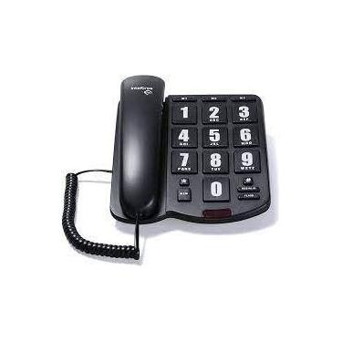 Imagem de Telefone Fixo com Fio Tok Facil Intelbras com Teclas Grandes e Sinaliz