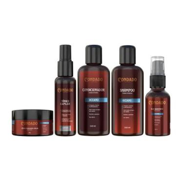 Imagem de Kit Fortificante masculino Shampoo Condicionador + 3 Itens - Condado