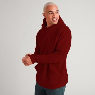 Imagem de Blusa Moletom Masculina Canguru com Bolsos e Capuz Quentinha - Slim Fi