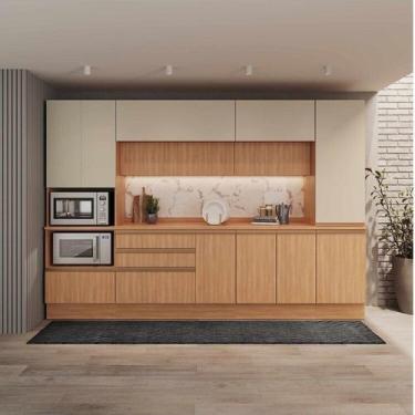 Imagem de Cozinha Modulada 6 Peças Armários, Balcões, Torre Quente Paneleiro Aro