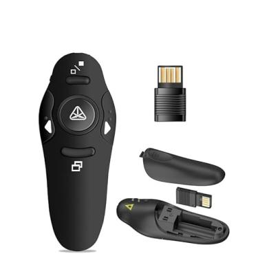 Imagem de Apresentador de Slides com Laser Vermelho Sem Fio USB – Caneta Passador PowerPoint com Controle Remoto para Aulas, Palestras, Reuniões e Congressos