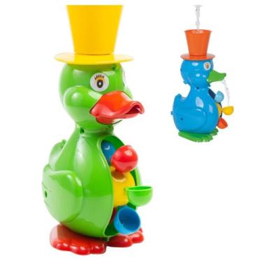 Imagem de Brinquedo Para Bebe Patinho Qua Qua Sai Água P/Banho Piscina - Divplas
