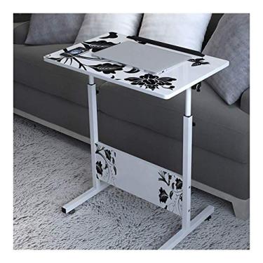 Imagem de Mesa de computador portátil, portátil, inclinação, mesa de laptop e barra Ouml henverstellbar, também para cuidados profissionais para a sala de estar ou escritório (cor branca, tamanho 80 x 40 cm