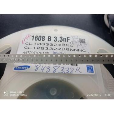 Imagem de 100x Capacitor 3,3nf/50v = 3k3/50v 0603 Smd 0,8x1,6mm X7r - Samsung