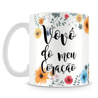 Imagem de Caneca Personalizada Vovó do Meu Coração - Porcelana Branca - Amo Cane