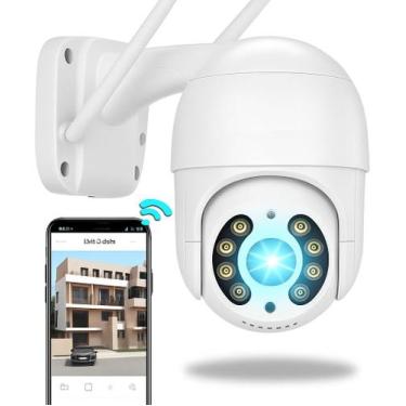 Imagem de Câmera De Segurança Externa WiFi PTZ 360 Visão Noturna Colorida IP66 -