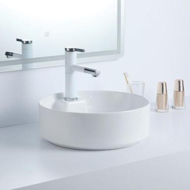 Imagem de Cuba Deend De Cerâmica Rotonda TorreLuce Banheiro 40x40x13cm