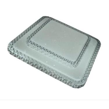 Imagem de Lustre Plafon Led Cristal Duplo 30w - 60w Sobrepor Multicor 2819828857
