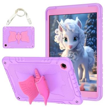 Imagem de ICEELEC Capa para tablet Samsung Galaxy Tab A9 Plus de 11 polegadas com suporte, suporte, alça de ombro, linda capa robusta para tablet para crianças e meninas para Galaxy Tab A9+ (SM-X210/X216/X218