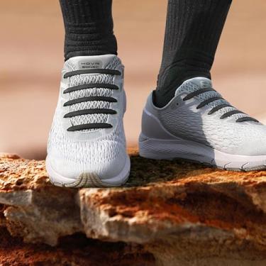 Imagem de Cadarços sem amarração para adultos elásticos de silicone elástico sem amarração, Preto, free size