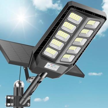 Imagem de VOOJOY Luzes Solares Para Exterior, Luzes De Rua Solares Com Lentes Convexas, Ip66 À Prova D'Água Para Exterior 6500K, Luzes De Inundação De Segurança Solar Do Anoitecer Ao Amanhecer, Sensor De Movi