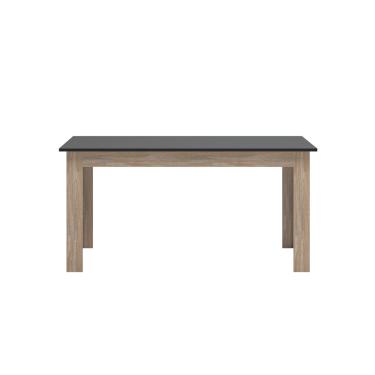 Imagem de Mesa de Jantar Retangular Olívia 06 Lugares Grafite com Carvalho 160 cm - D'Rossi