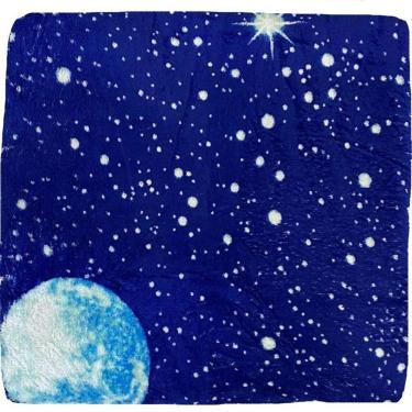 Imagem de Manta Casal Microfibra Colors Estampada 180x200cm Azul Estrela