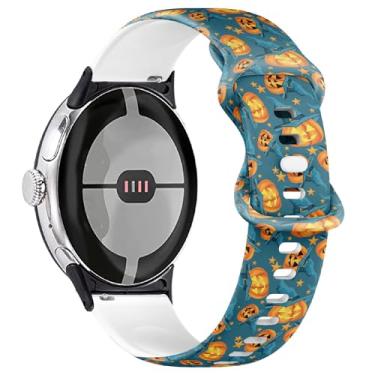 Imagem de THAZEE Pulseira de silicone macia de substituição compatível com Google Pixel Watch 2 (2023)/Pixel Watch (2022)