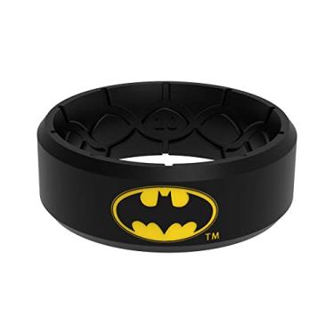 Imagem de Anéis de silicone DC Comics Icon Edge da Groove Life - Anéis de casamento de borracha respiráveis para homens, cobertura vitalícia, design retrô exclusivo, anel de ajuste confortável, 8, Silicone, Sem pedras preciosas
