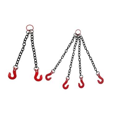 Imagem de simhoa Corrente de elevação para carro RC, simulação robusta e realista, substituição, com gancho de metal, acessórios para carro RC, 2 Ganchos E 4 Ganchos