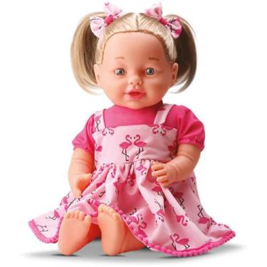 Imagem de Boneca TALK BABY Frases 44CM com Corpo de Tecido e Som - Bee TOYS