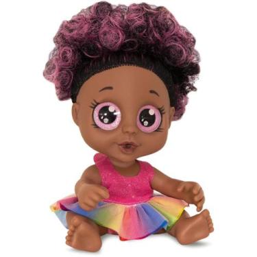 Imagem de Boneca Magic BABY Negra com Mecanismo FAZ Xixi e Mamadeira - SID-NYL
