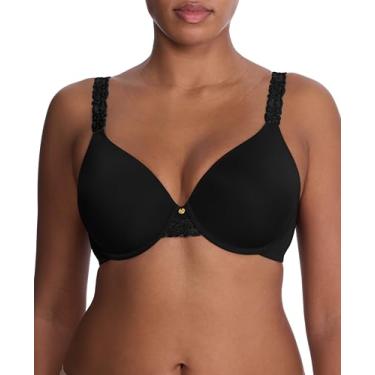 Imagem de Natori Sutiã feminino com acabamento em renda dupla, Preto, 38DDD