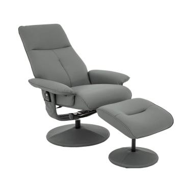 Imagem de Poltrona Reclinável De Massagem Com Apoio De Pés E Giratória Detroit Pu Fendi G56 - Laura Lar