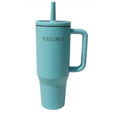 Imagem de VELORA ChillGuard Copo isolado de aço inoxidável de 1,18 l para bebidas quentes e frias (água, café, vitaminas, sucos, etc.)
