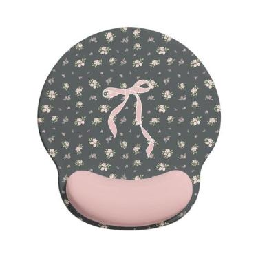 Imagem de Mouse Pad Floral Ribbon, descanso de pulso, silicone macio, 188x227mm 