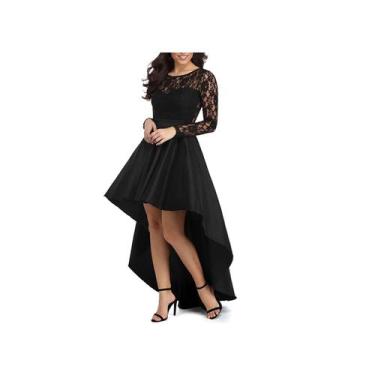 Imagem de Vestido assimétrico, ideal para festas, gala, casamento e formatura - 