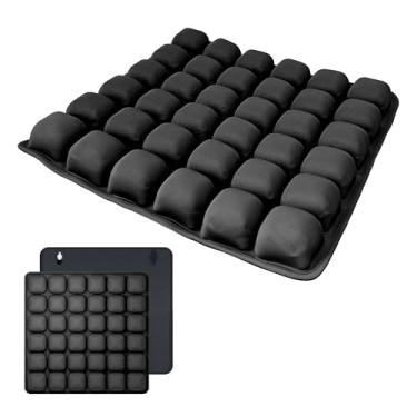 Imagem de Almofada de assento inflável com célula de ar 3D – Almofada de viagem para alívio de pressão para alívio da dor no cóccix e cóccix, suporte confortável para avião, cadeira de escritório, cadeira de