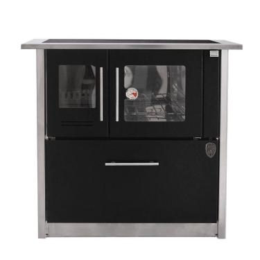 Imagem de Fogão A Lenha Eclipse Direito Preto Chapa Vitroceramica N2