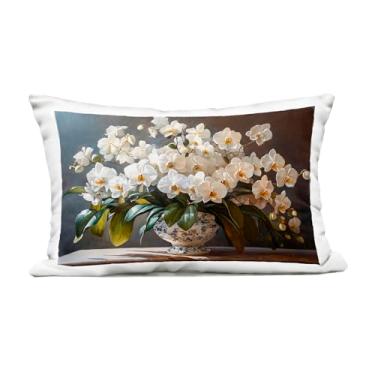 Imagem de Stupell Industries Arranjo de orquídeas elegante almofada impressa ao ar livre, design por Franklyn Gregory