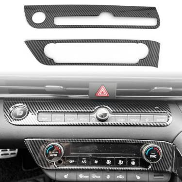 Imagem de JUIVEEL Tampa do painel do botão do interruptor de ar condicionado do console central, tampa do botão do motor de parada de partida compatível com acessórios Hyundai Elantra N 2022-2025 Elantra N Line